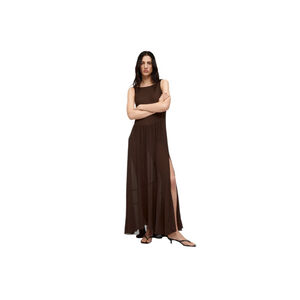 H&M Editions Espresso Chiffon Maxi Dress